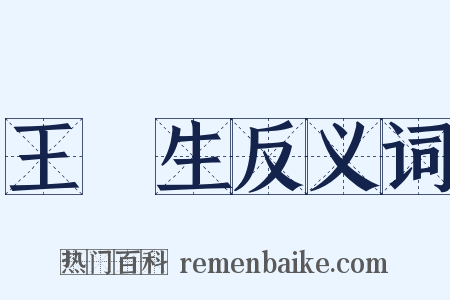 王喆生反义词是什么意思的图片